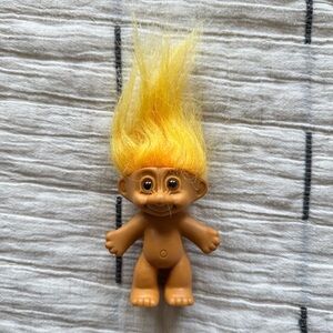 Vintage 1992‎ Russ Troll Doll Yellow Hair Original Lucky Troll Figure